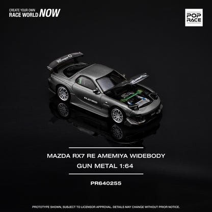 PR640255 - MAZDA RX7 RE-AMEMIYA - GUN METAL - PopRace