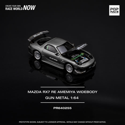 PR640255 - MAZDA RX7 RE-AMEMIYA - GUN METAL - PopRace