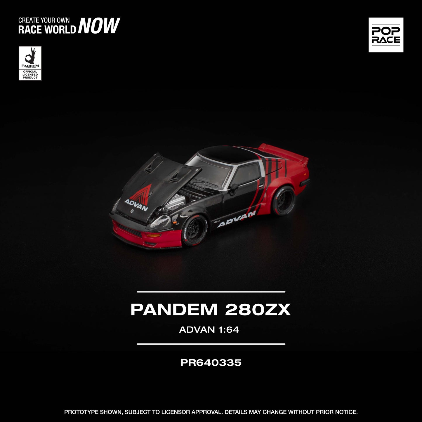 PR640335 PANDEM 280ZX ADVAN - Pop Race 1:64
