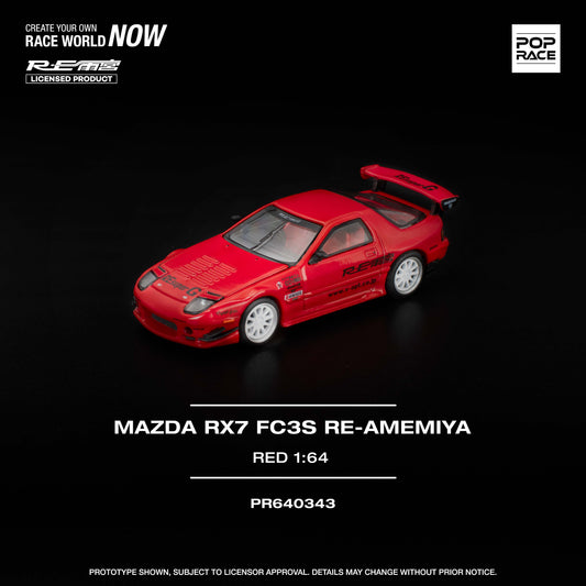 PR640343 MAZDA RX7 FC3S RE-AMEMIYA RED - Pop Race 1:64