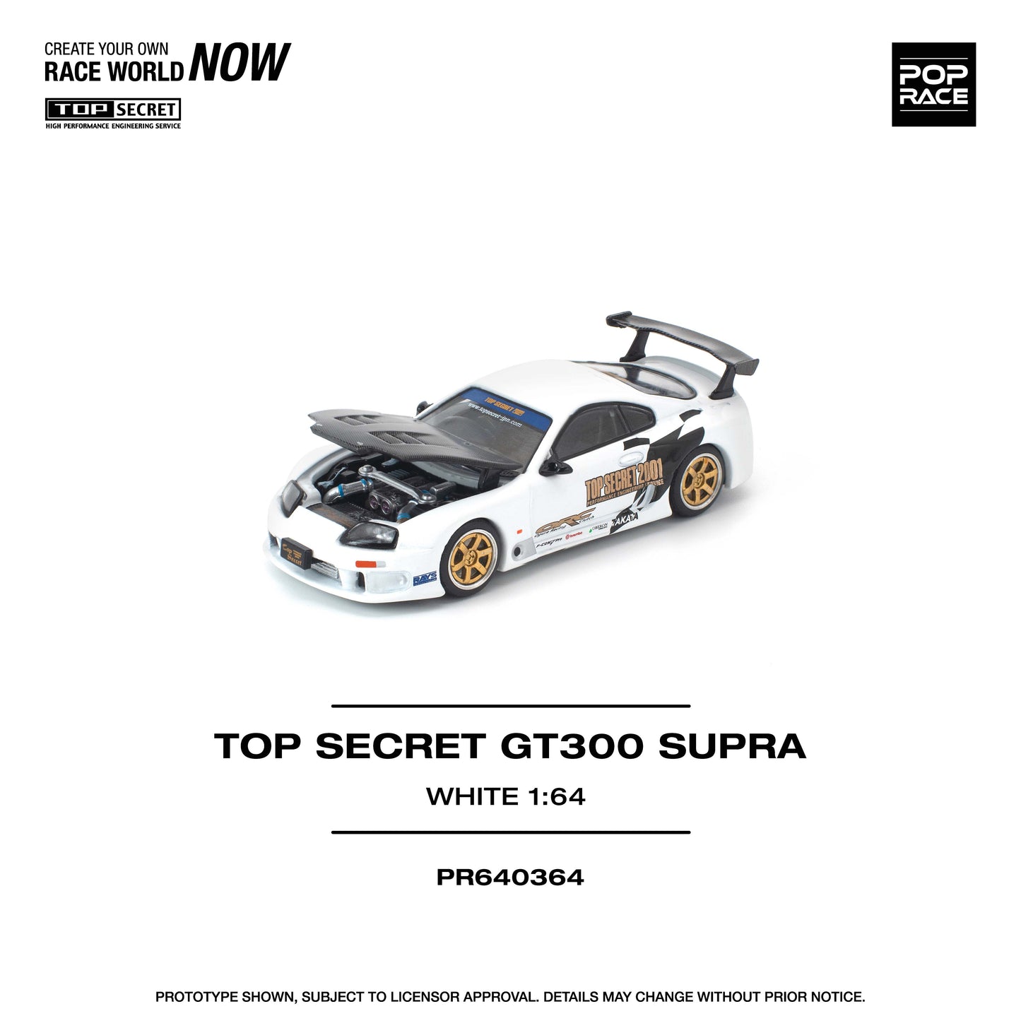 PR640364 TOP SECRET GT300 SUPRA WHITE