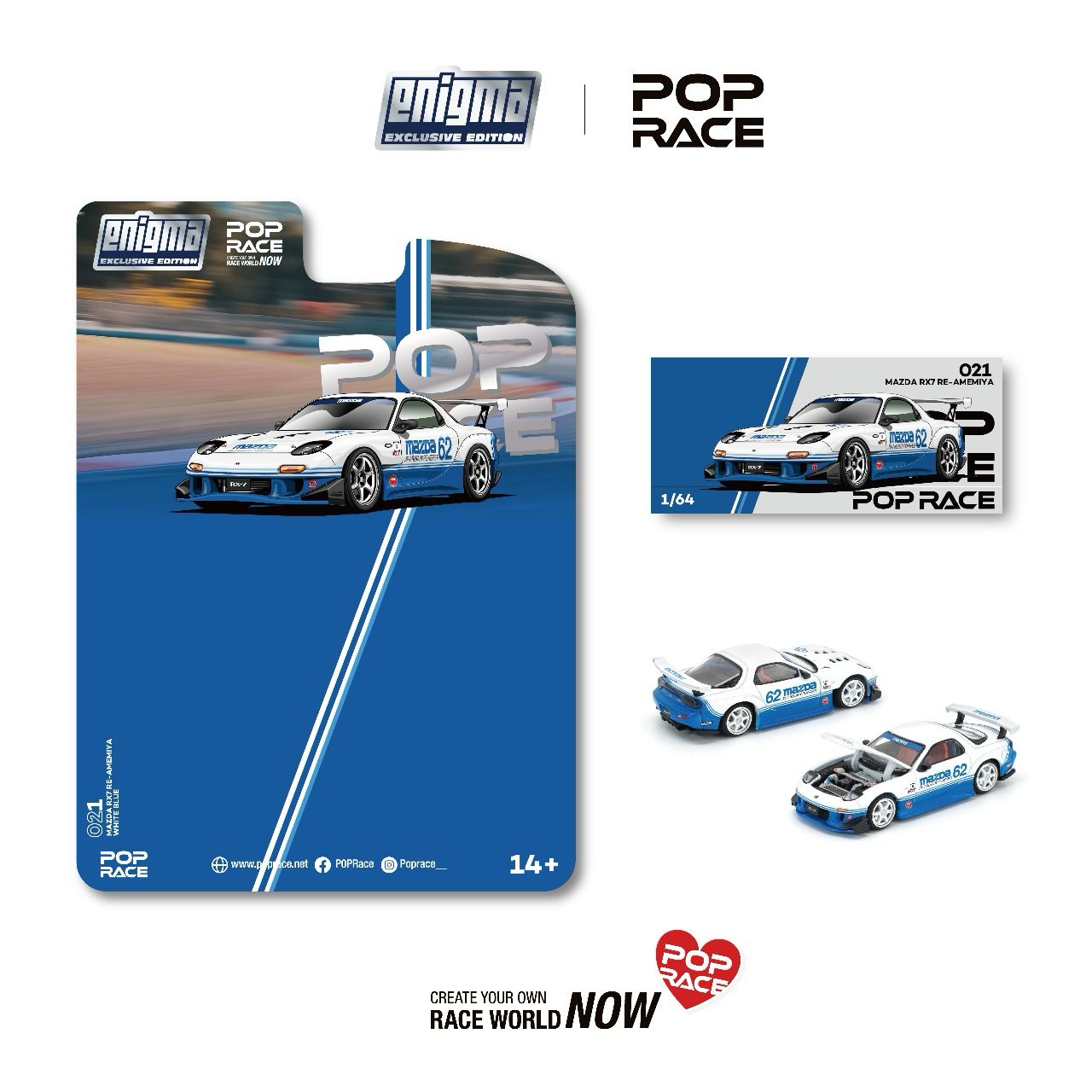PRE021 MAZDA RX7 (FD3S) BLUE / WHITE
