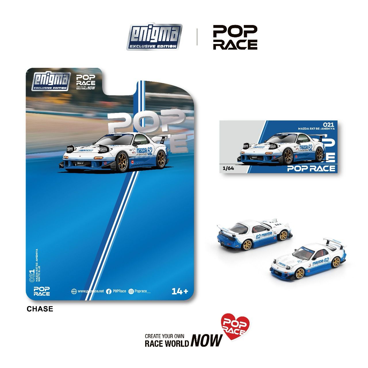 PRE021 MAZDA RX7 (FD3S) BLUE / WHITE