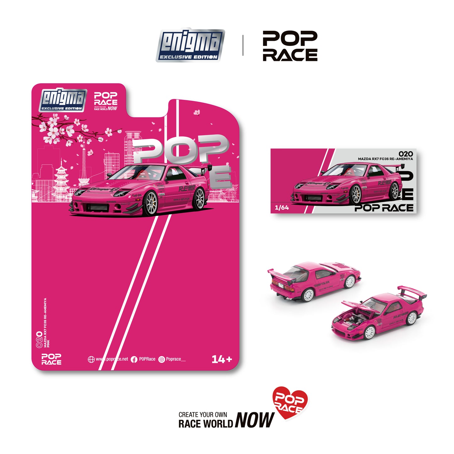 PRE020 MAZDA RX7 (FC3S) RE-AMEMIYA PINK
