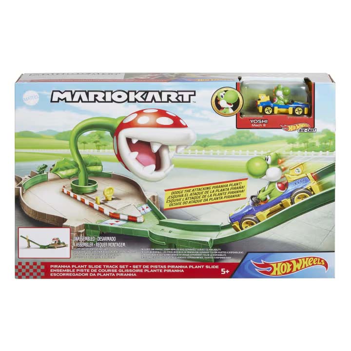 HLN43 Hot Wheels Mario Kart Piranha Plant Track Playset
