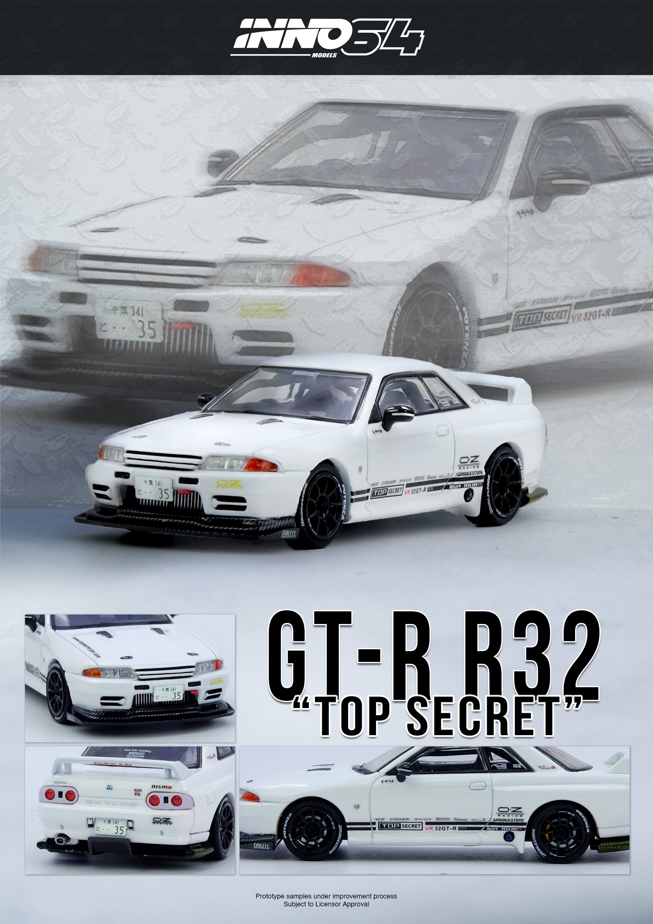 IN64-VR32TS-WHITE TOP SECRET VR32 GT-R White – House of Cars