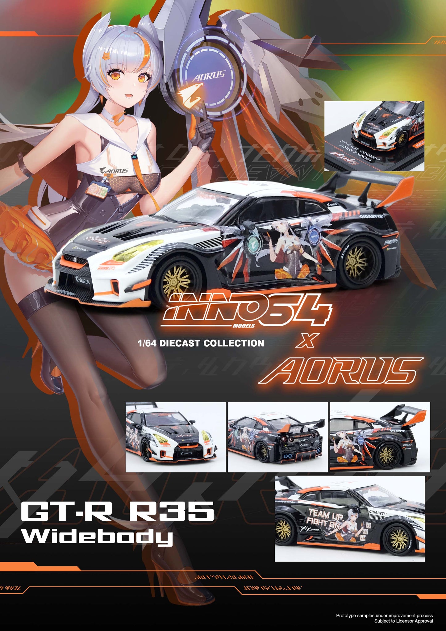 IN64-R35LB-AORUS GT-R R35 Silhouette