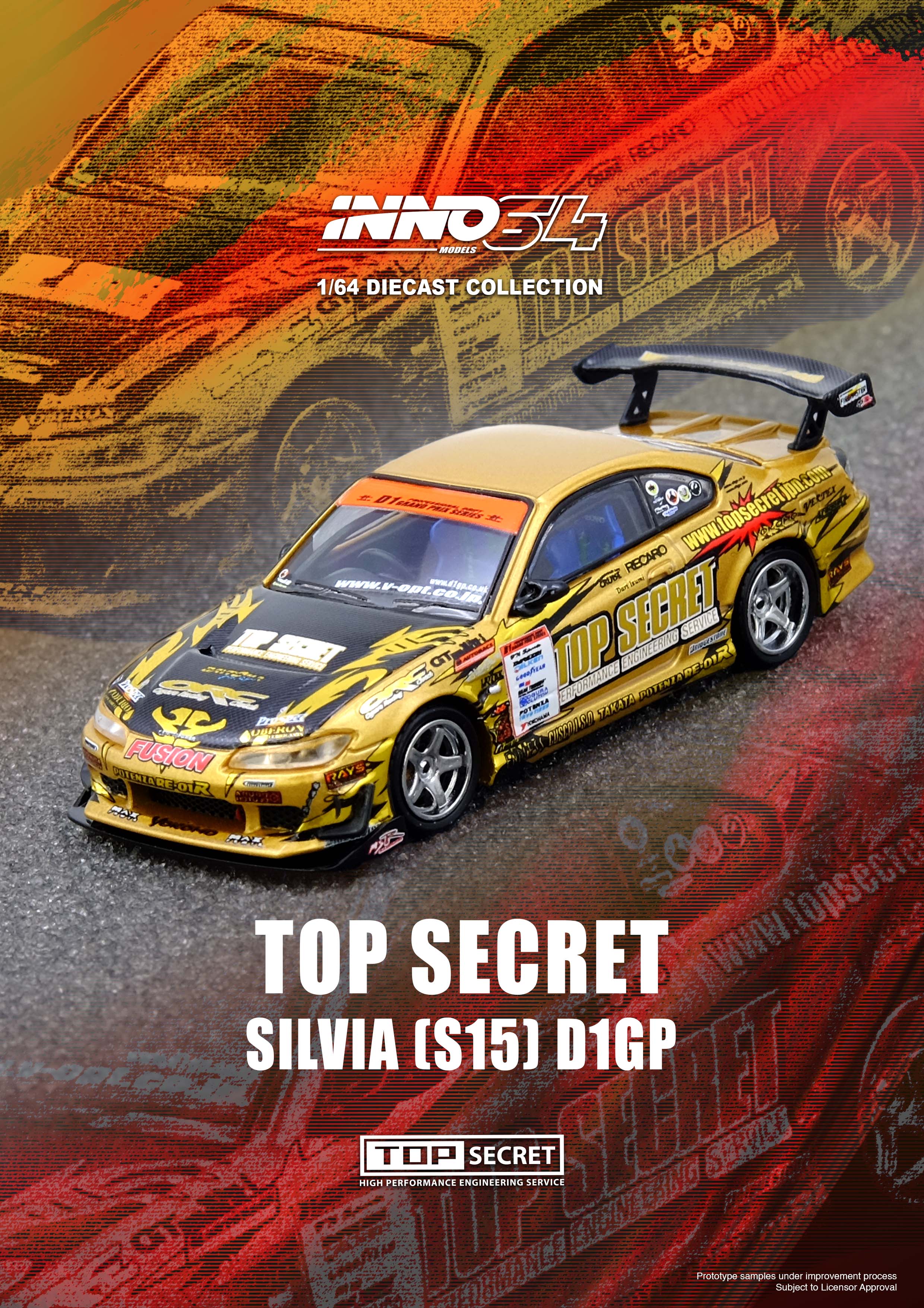 IN64-S15TS-D104 TOP SECRET Silvia (S15) Gold D1 Grand Prix Series