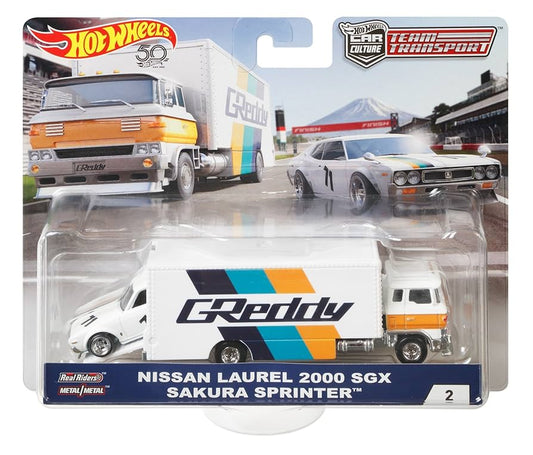 Hot Wheels Team Transport TT#02 Greddy Nissan Laurel 2000 SGX Sakura Sprinter