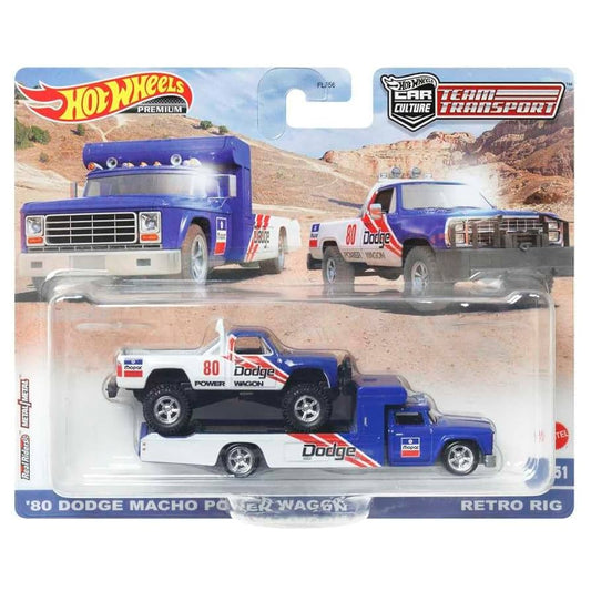 Team Transport TT#51 Blue White 80 Dodge Macho Power Wagon Retro Rig