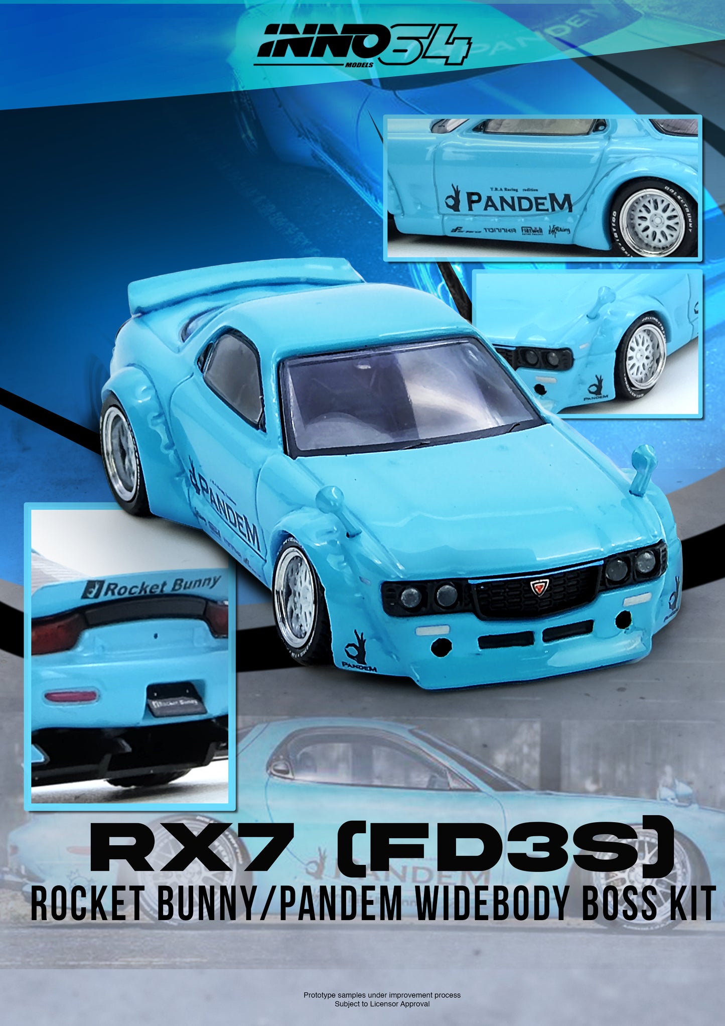 IN64-RX7FDP-TIFBLU PANDEM ROCKET BUNNY RX7 (FD3S) Tiffany Blue