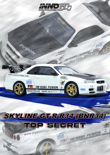 IN64-R34TS-WHI TOP SECRET R34 GT-R White