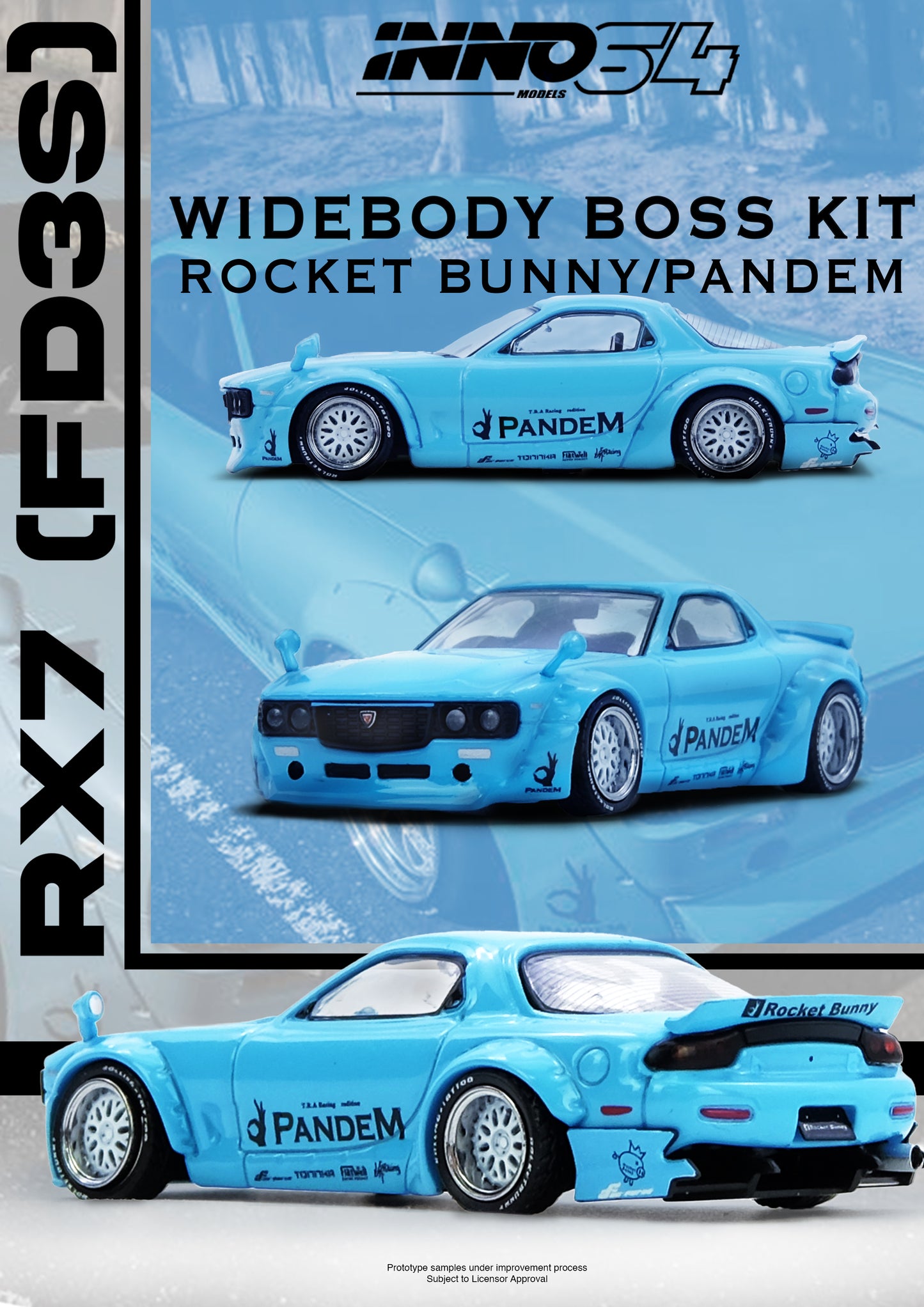 IN64-RX7FDP-TIFBLU PANDEM ROCKET BUNNY RX7 (FD3S) Tiffany Blue