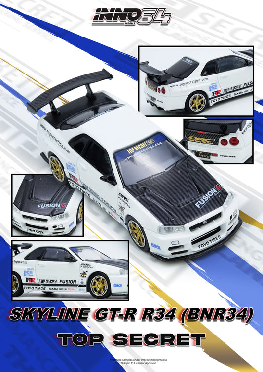 IN64-R34TS-WHI TOP SECRET R34 GT-R White