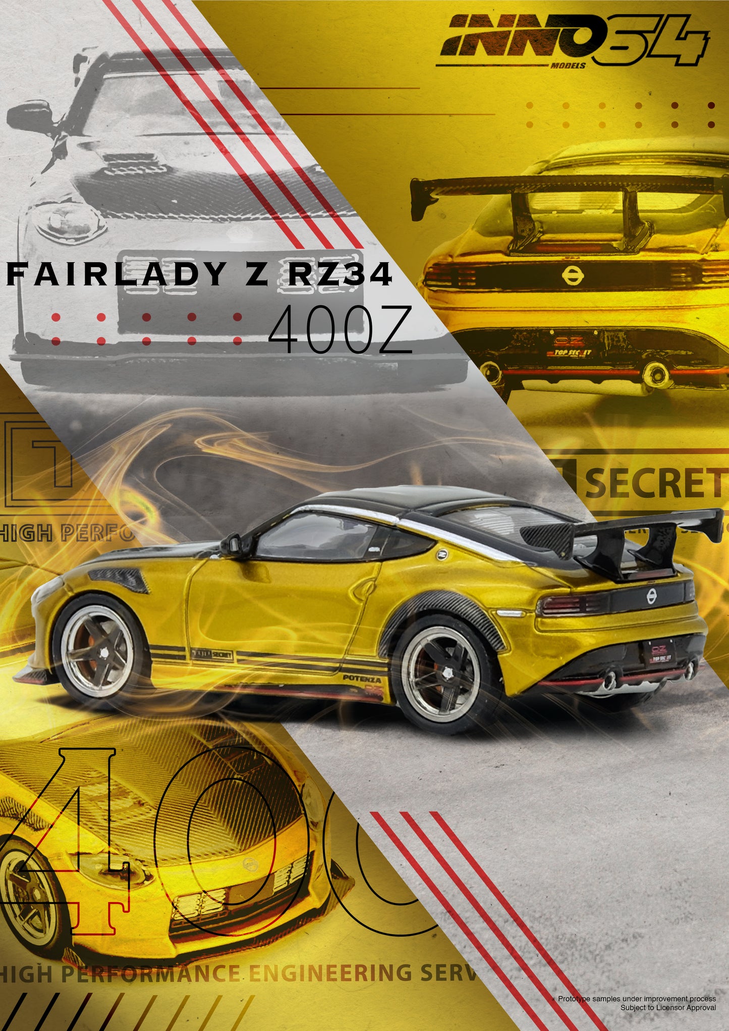 IN64-400ZTS-GOLD TOP SECRET FAIRLADY Z (RZ34) Gold