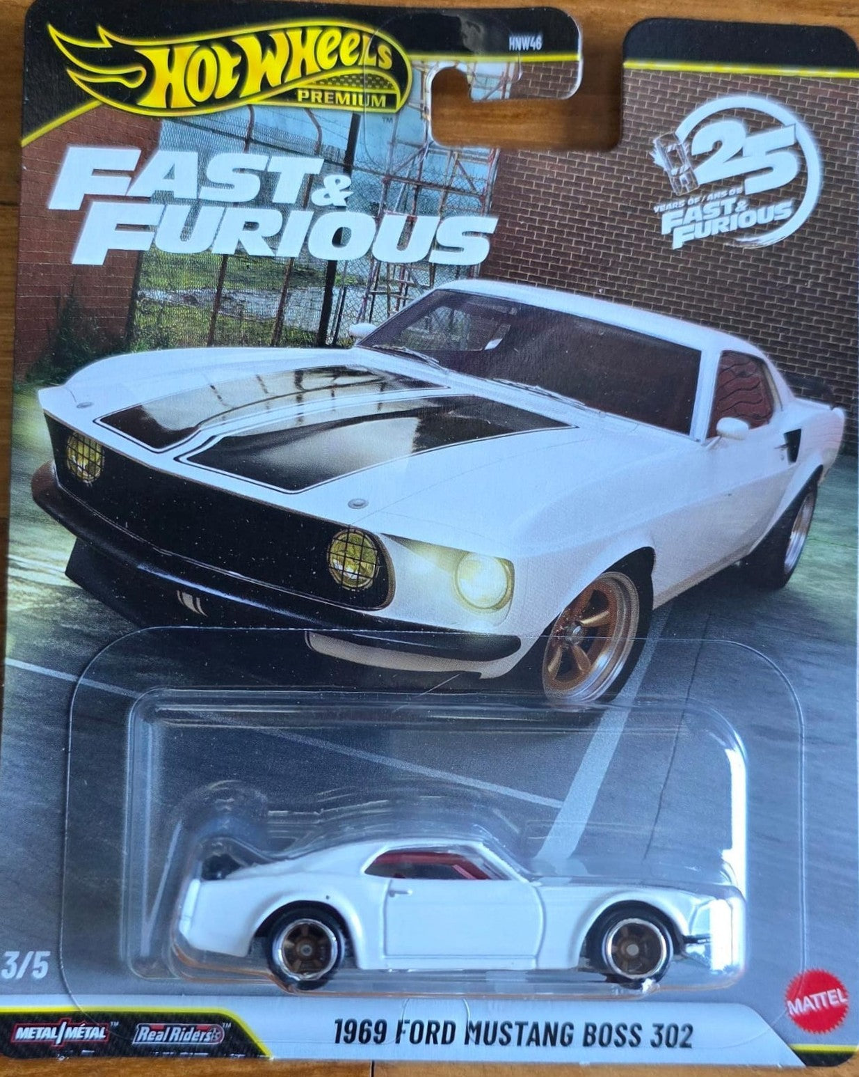 JHW72 1969 Ford Mustang Boss 302 – Fast & Furious 25th Anniversary – Hot Wheels