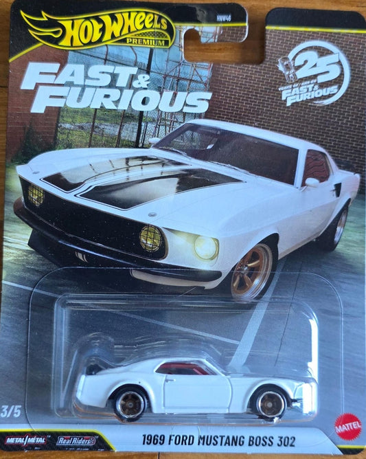 JHW72 1969 Ford Mustang Boss 302 – Fast & Furious 25th Anniversary – Hot Wheels