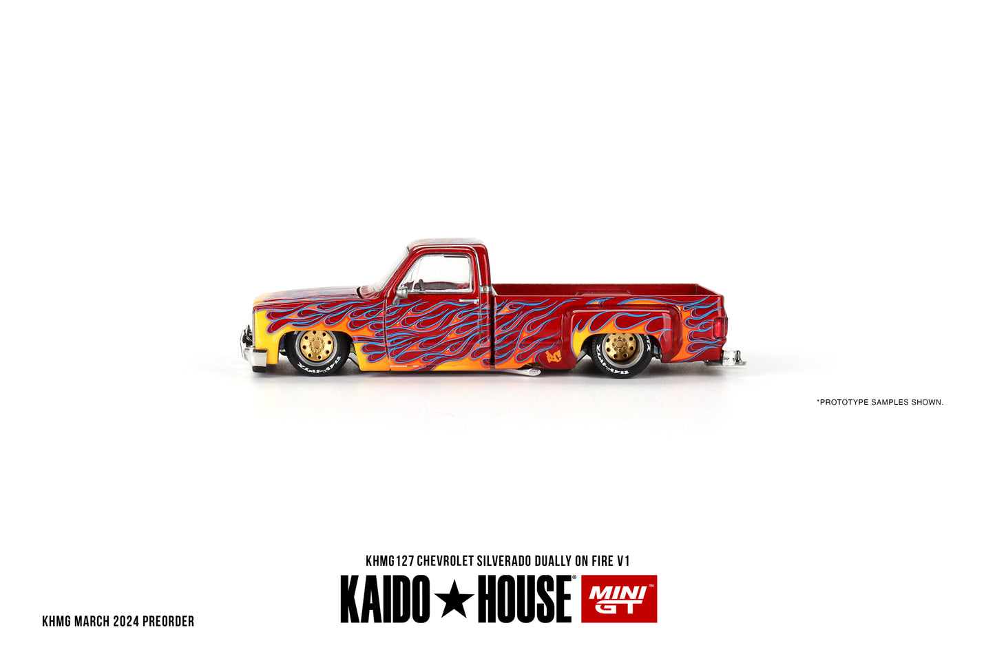 KHMG127 CHEVROLET SILVERADO DUALLY ON FIRE V1