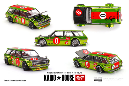 KHMG164 Datsun KAIDO 510 Wagon OG Flo Yellow