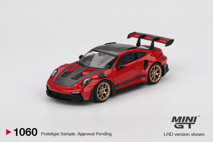 MGT01060 BL Porsche 911 (992) GT3 RS Weissach Package Guards Red - MiniGT 1:64