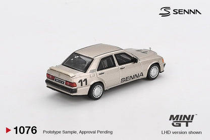 MGT01076 BL Mercedes-Benz 190 E 2.3-16 #11 Ayrton Senna 1984 Nürburgring Race of Champions w/ Figure - MiniGT 1:64