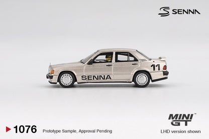 MGT01076 BL Mercedes-Benz 190 E 2.3-16 #11 Ayrton Senna 1984 Nürburgring Race of Champions w/ Figure - MiniGT 1:64