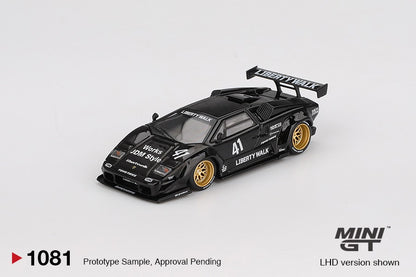 MGT01081 BL Lamborghini Countach LB-WORKS Black - MiniGT 1:64