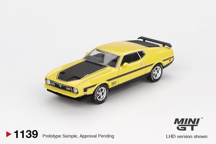 MGT01139 BX-L Ford Mustang Mach1 Grabber Yellow - MiniGT 1:64