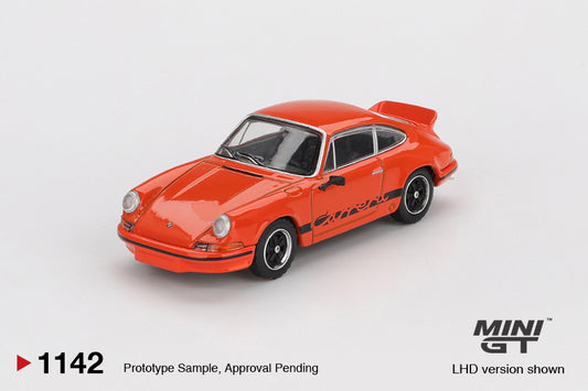MGT01142 BX-R Porsche 911 Carrera RS 2.7 Tangerine with Black Livery - MiniGT 1:64