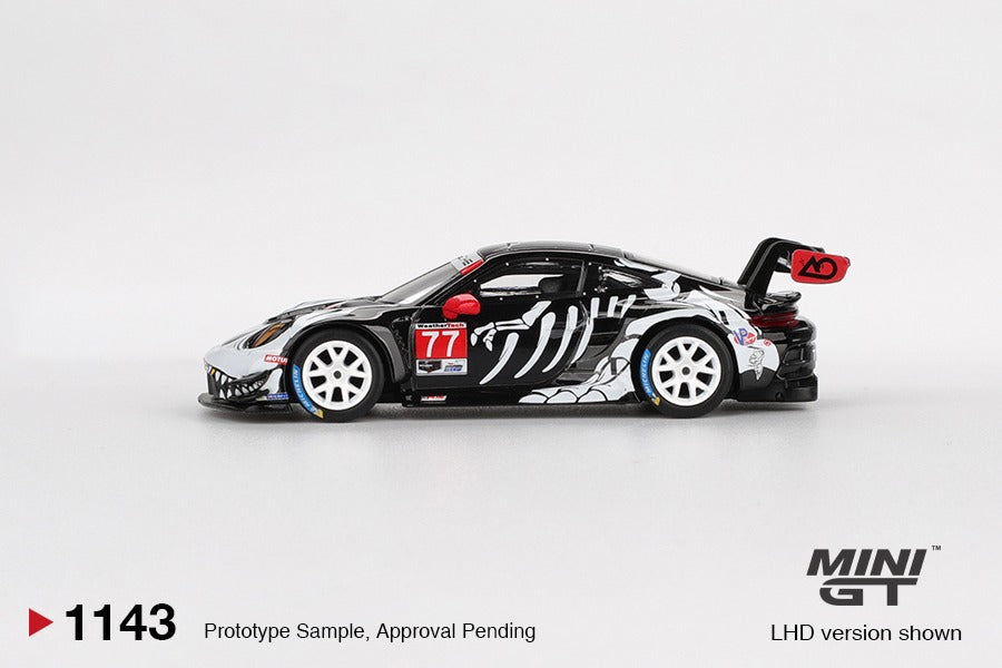 MGT01143 BL Porsche 911 GT3 R #77 AO Racing 2025 IMSA  Petit Le Mans - MiniGT 1:64