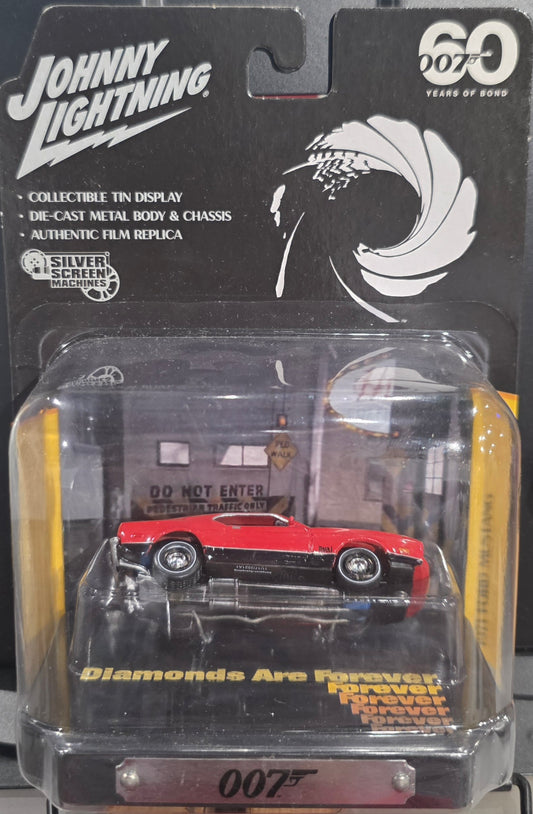 JLDR016 1971 Ford Mustang Diamonds Are Forever - 007 Bond - Tin Diorama