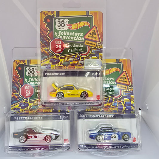 Bundle of 3 LA Convention 2024 -  Porsche 959 + Datsun Fairlady 2000 + 69 Copo Corvette