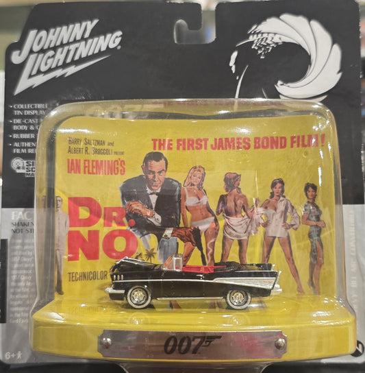 JLDR013 1957 Chevy Bel Air Convertible - Dr No - 007 Bond - Tin Diorama