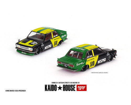 KHMG131 green yellow Datsun Street 510 Racing V2