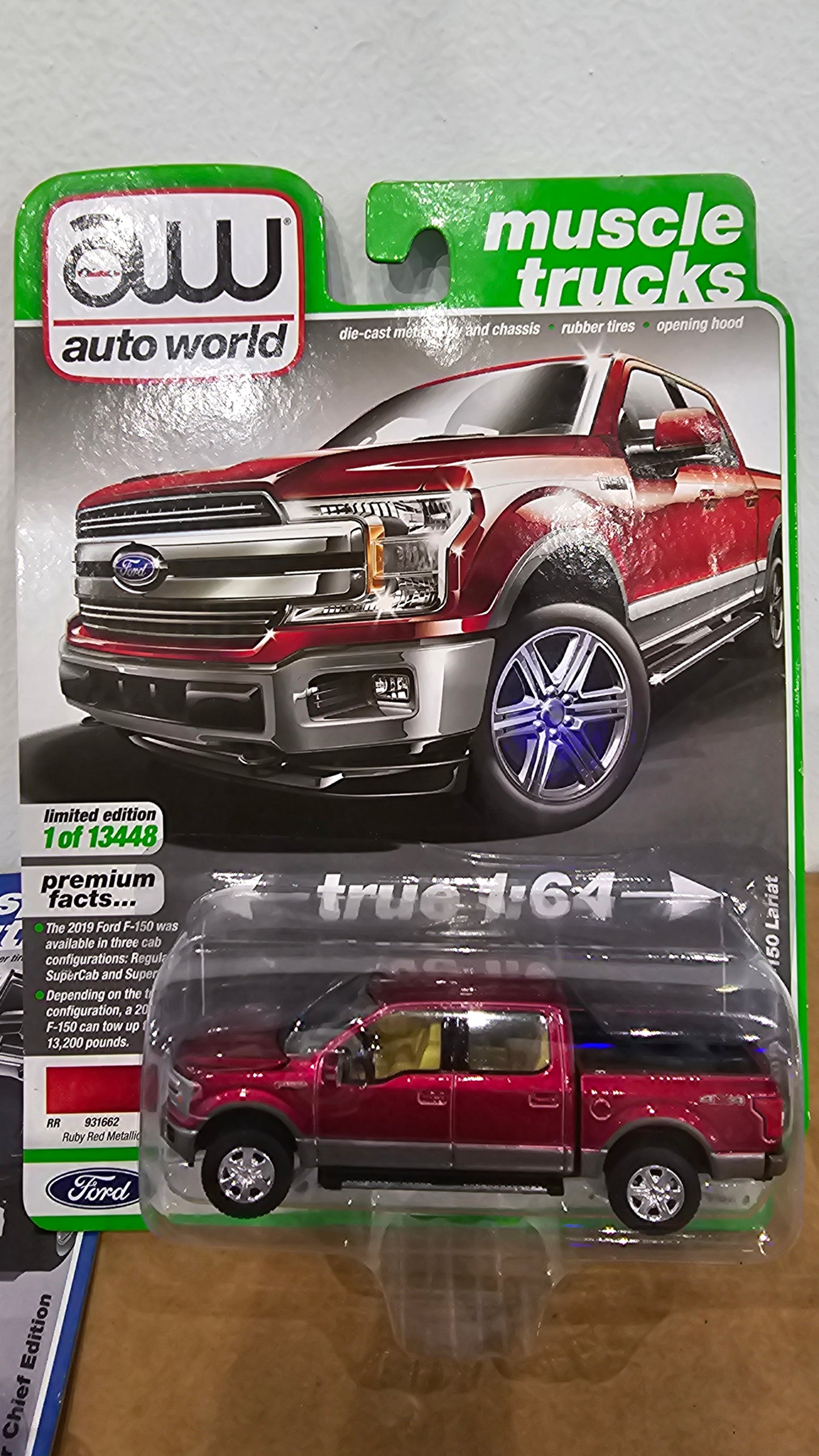 AutoWorld Ruby Red Metallic 2019 Ford F150 Lariat