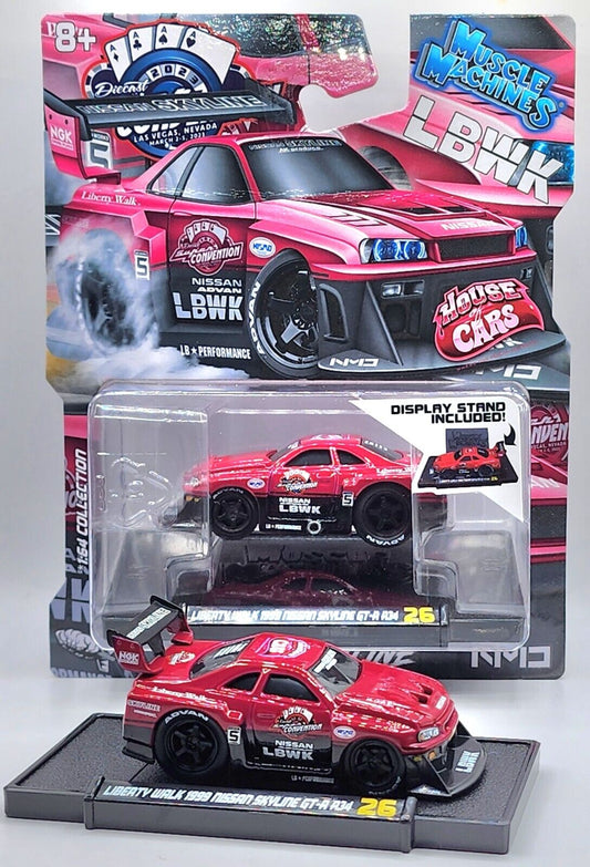 #26 Pink 1999 Nissan Skyline GTR R34 LBWK Supercon 2024